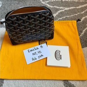 NWT Goyard Vendôme Cosmetic Pouch Black